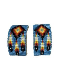 Native American Navajo Handmade Beaded Earrings Southwestern